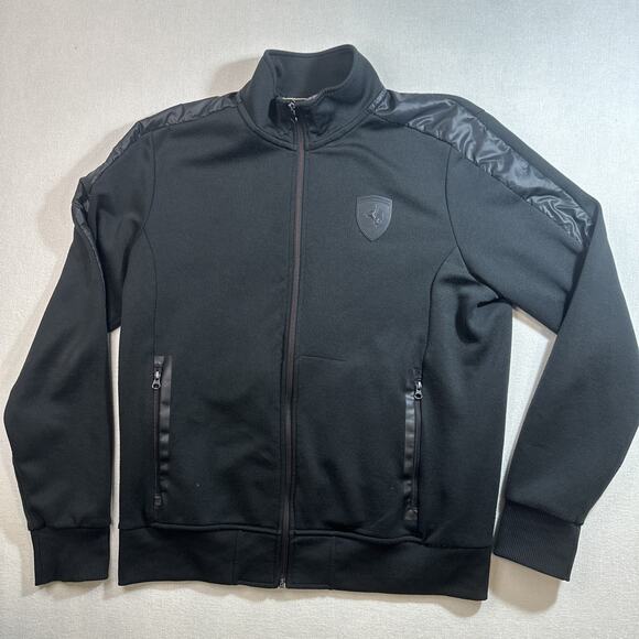 Puma Scuderia Ferrari Jacket Unisex Large Full Zip Black Official license - Picture 2 of 16